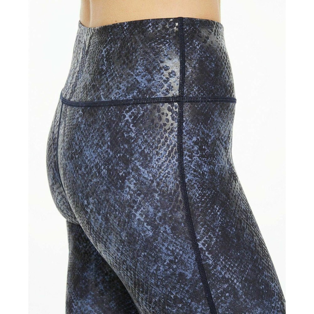 Ideology Shiny Python Tight Leggings Stretch Navy - image 4